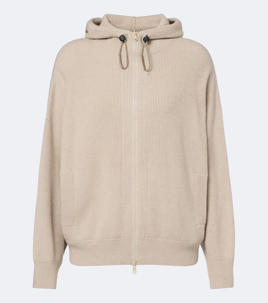 Wool, Cashmere, and Silk Zip-Up Cardigan by Brunello Cucinelli