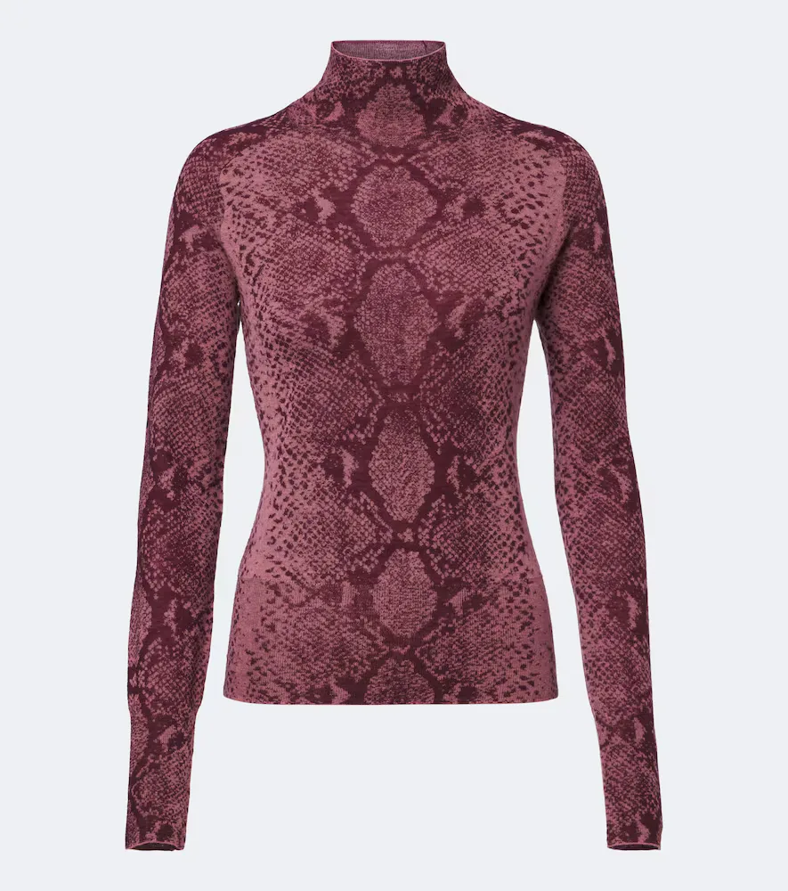 Yasmin Snake-Print Cashmere Sweater by Joseph