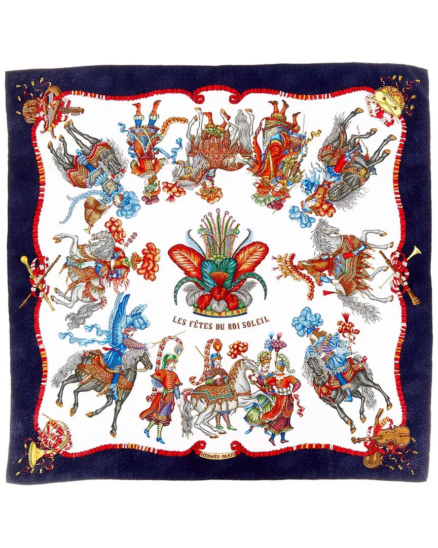 Les Fetes Du Roi Soliel, by Michel Duchene Silk Scarf (authentic Pre-Owned) by Herms