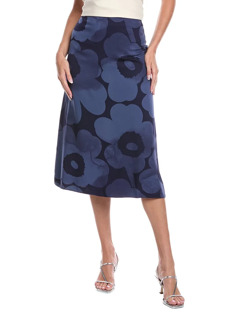 Korkeat Akvarelli Unikko Midi Skirt by Marimekko