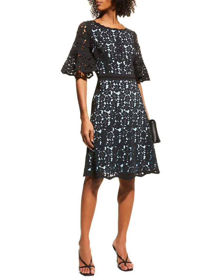 Focus by Shani A-Line Laser Cutting Dress by Shani