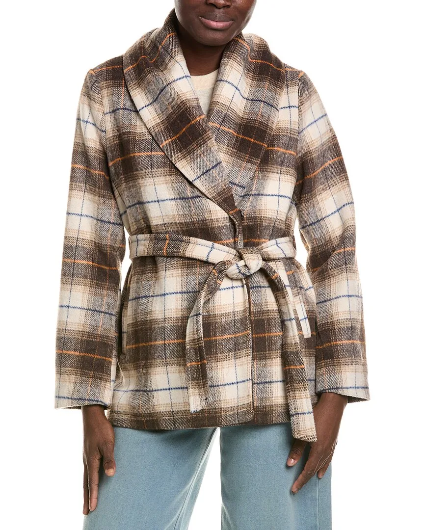 Handkerchief Wrap Belted Coat