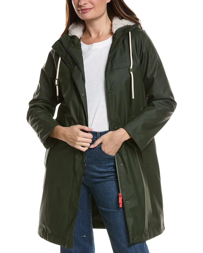 Cindy Rubberized Mid Length Rain Jacket by Hunter