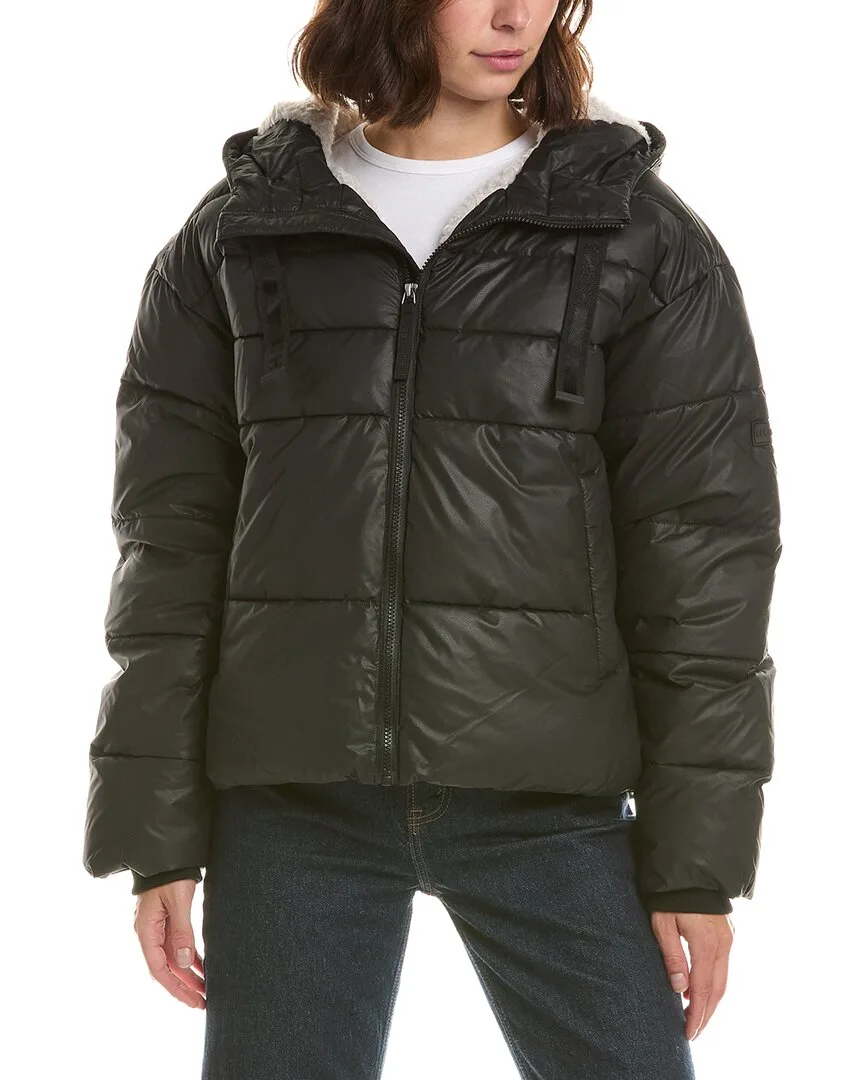 Admiral Coated Cropped Puffer Jacket
