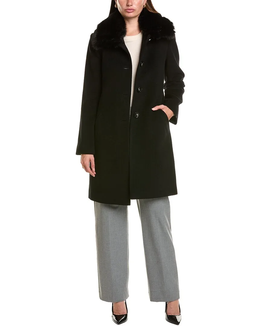 Wool & Cashmere-Blend Car Coat