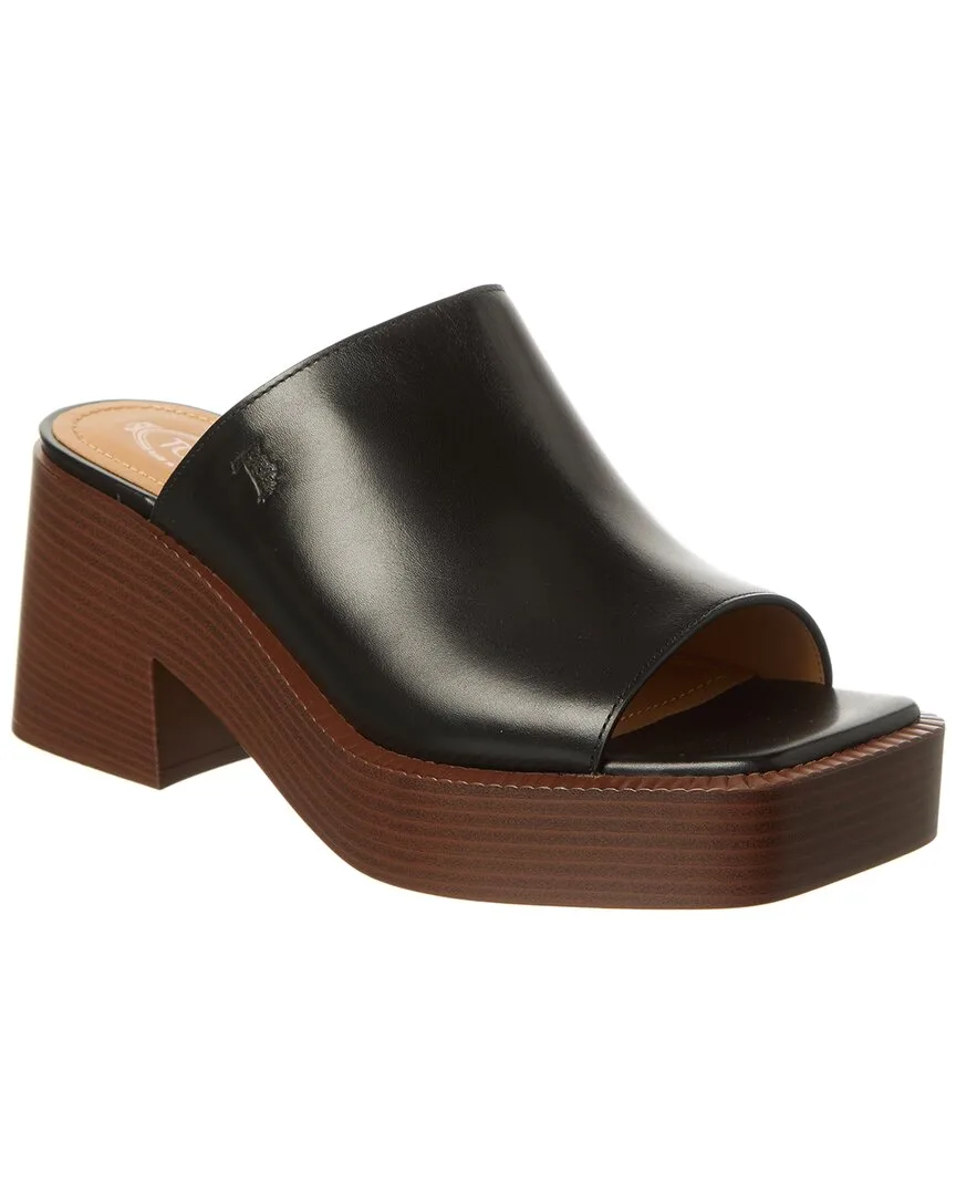 Gomma Leather Platform Sandal by Tod's