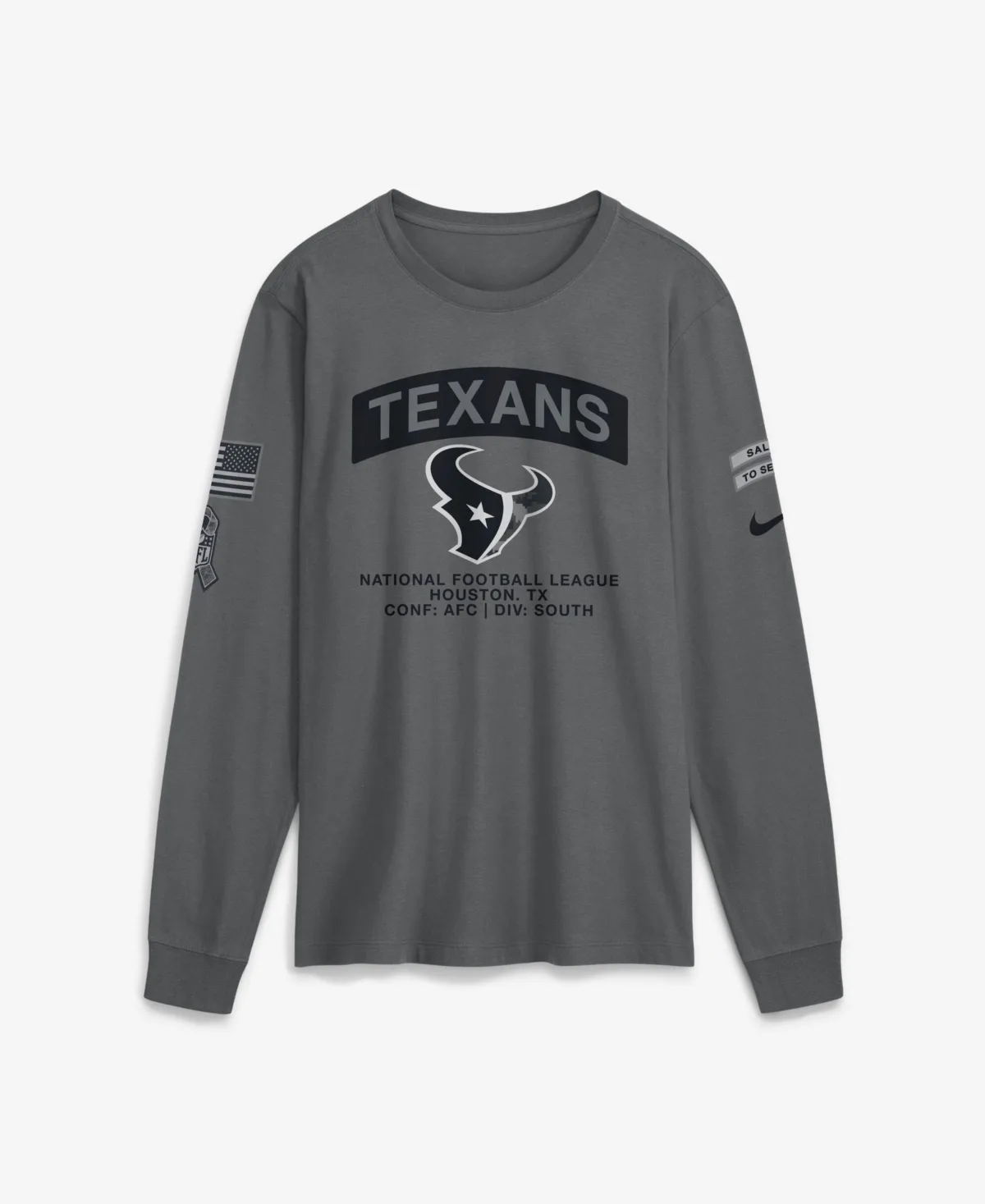 Houston Texans 2026 Salute to Service Long Sleeve T-Shirt