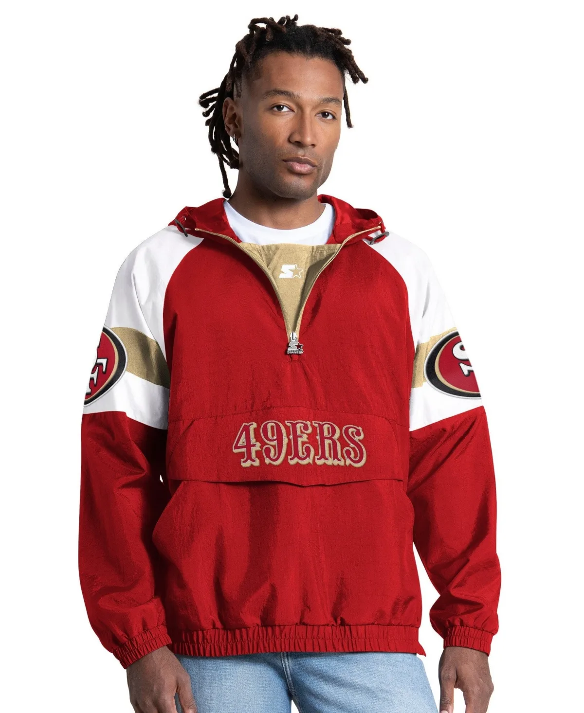 San Francisco 49ers Street Cut Half-Zip Jacket by Starter