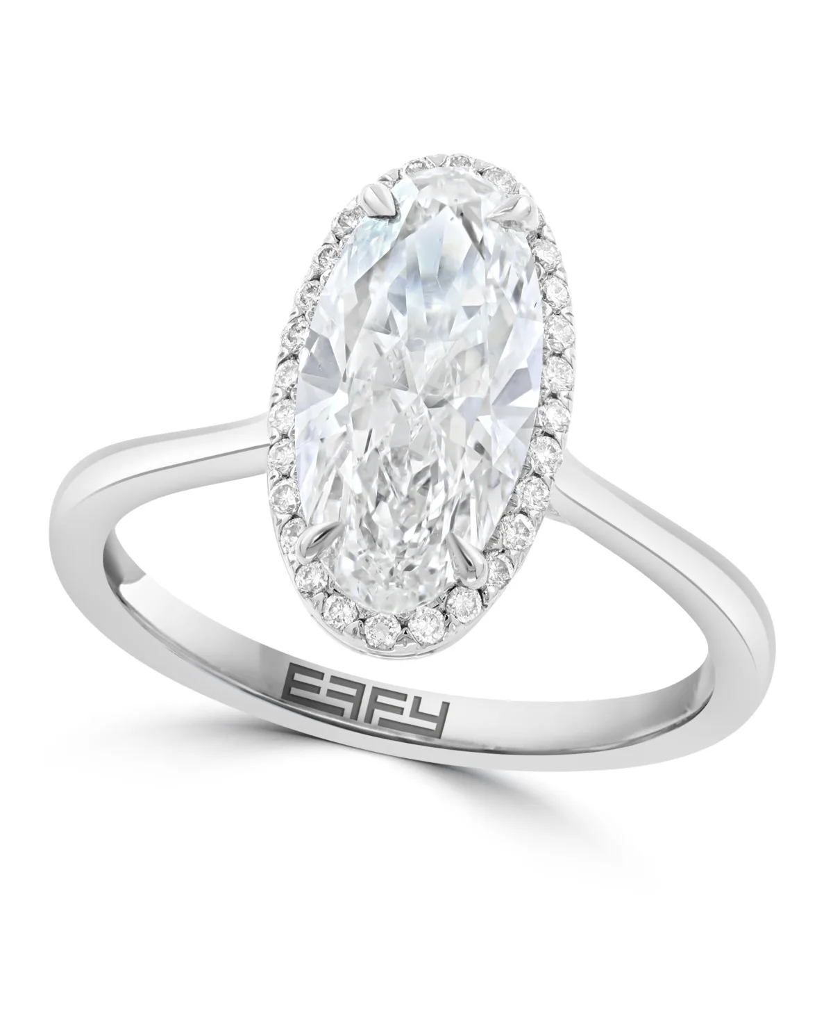 Certified Lab Grown Diamond Oval Ring (2-1/10 Ct.t.w.) in 14K White Gold