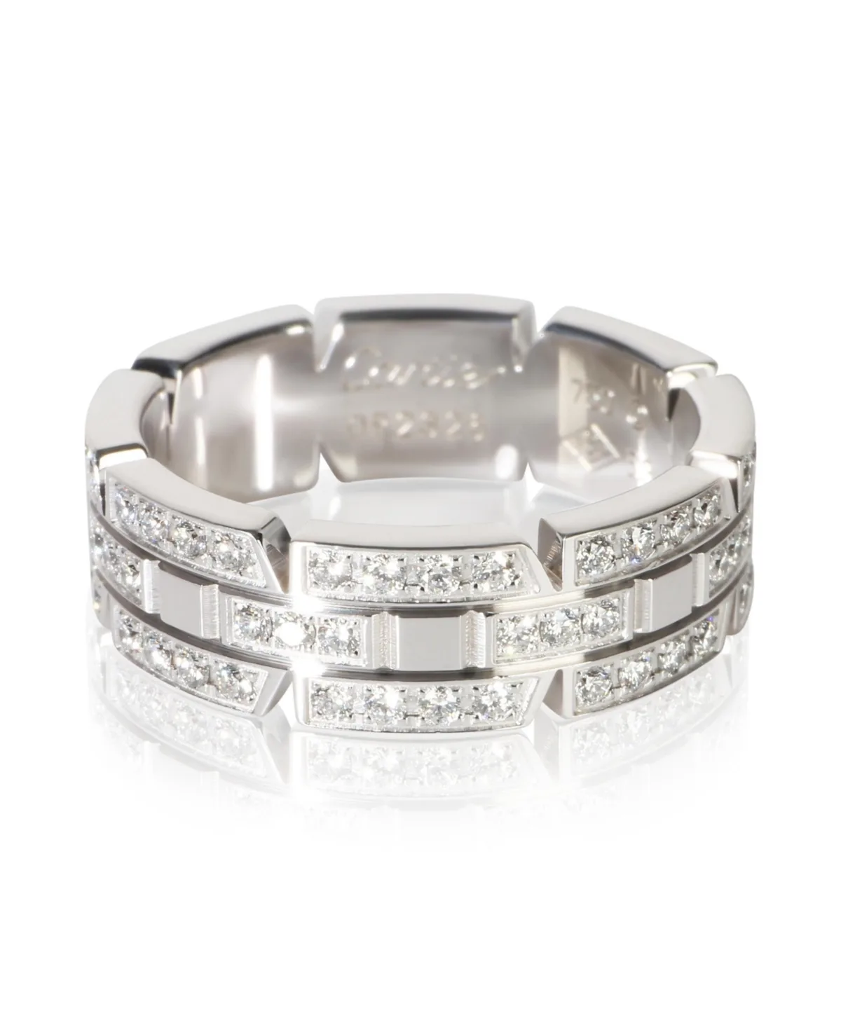 Pre-Owned Cartier Tank Francaise Diamond Ring (0.70 ct. t.w.) in 18k White Gold by Cartier's