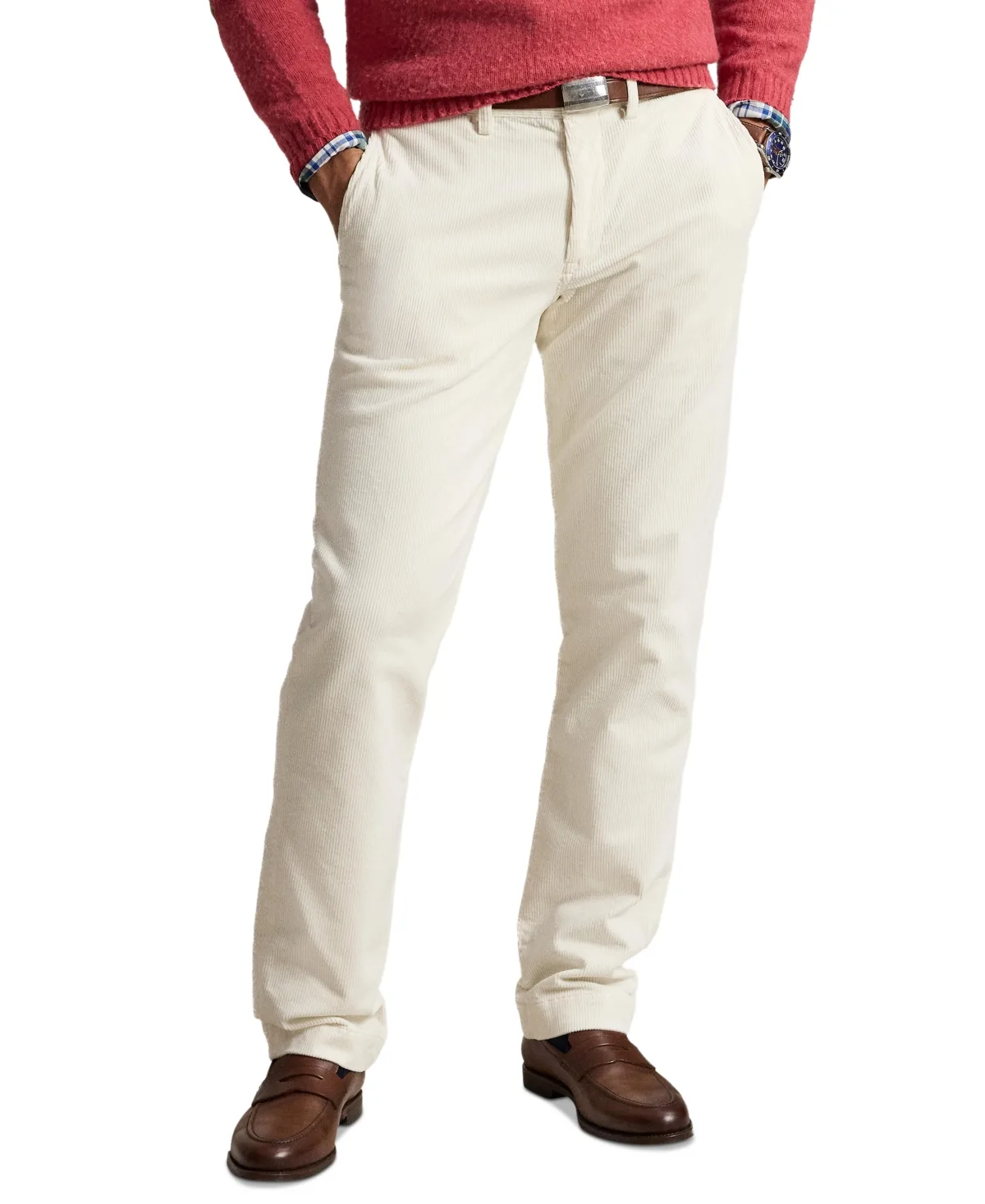 Stretch Straight Fit Corduroy Pants