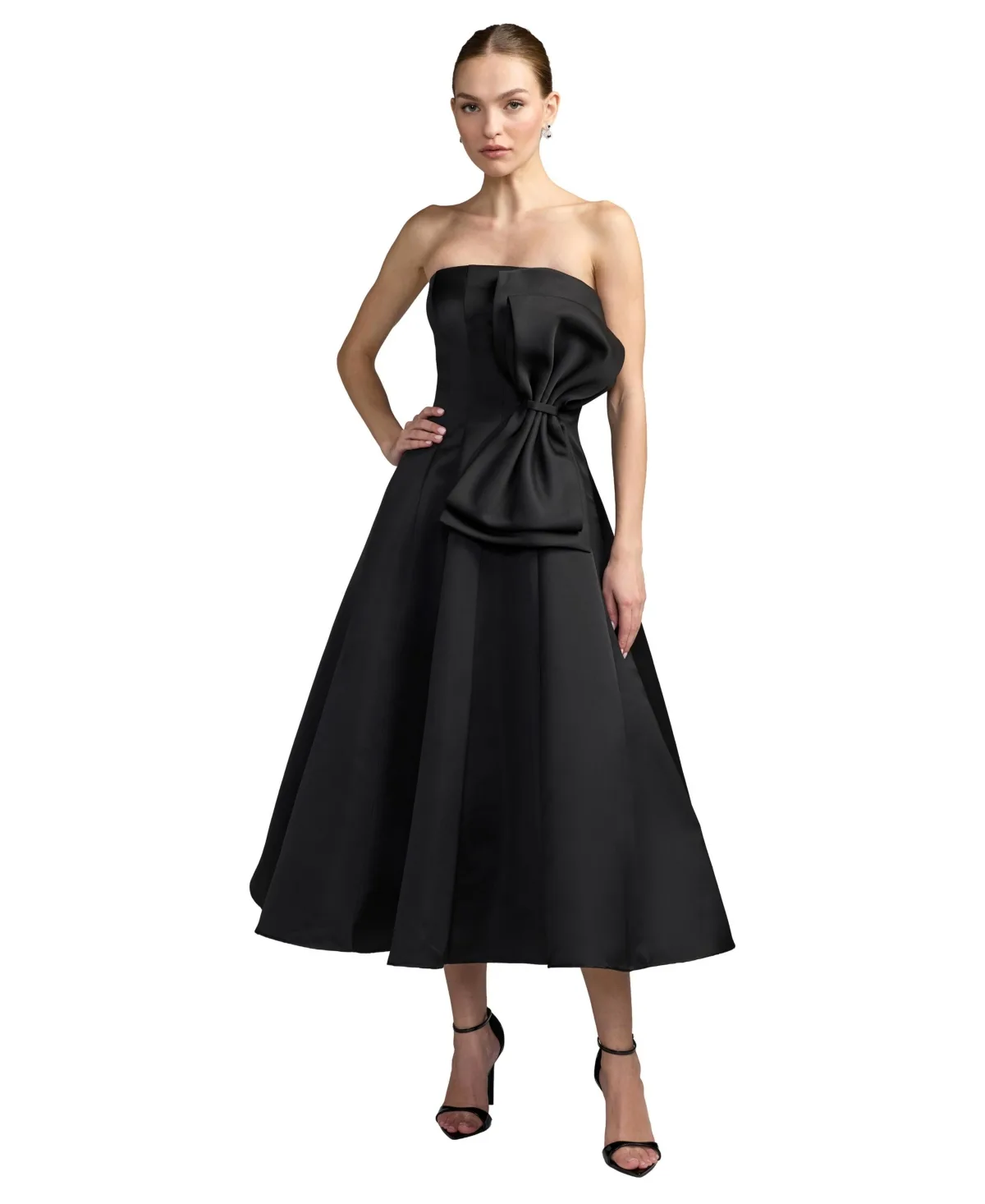 Mac Duggal Strapless A-Line Oversized Bow Dress