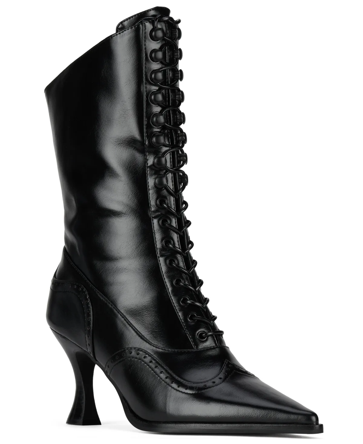 Pollitt Pointed-Toe Lace-Up Boots by Jeffrey Campbell