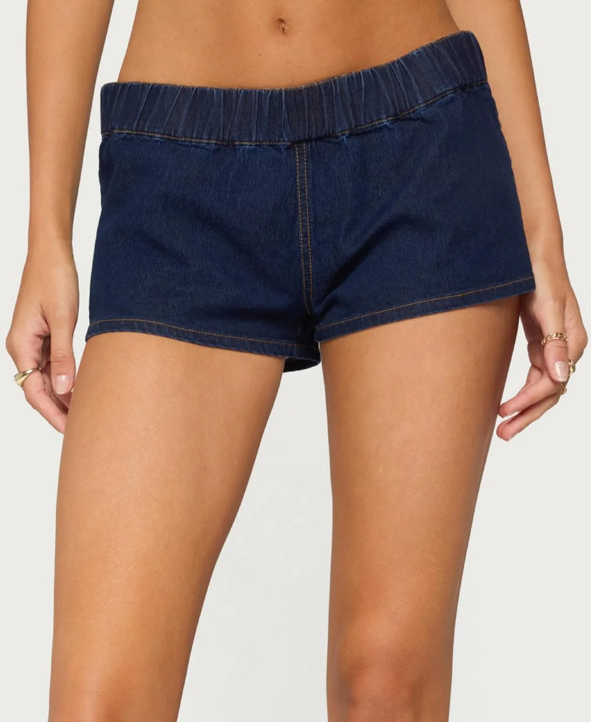 Aggie Denim Micro Shorts by Edikted