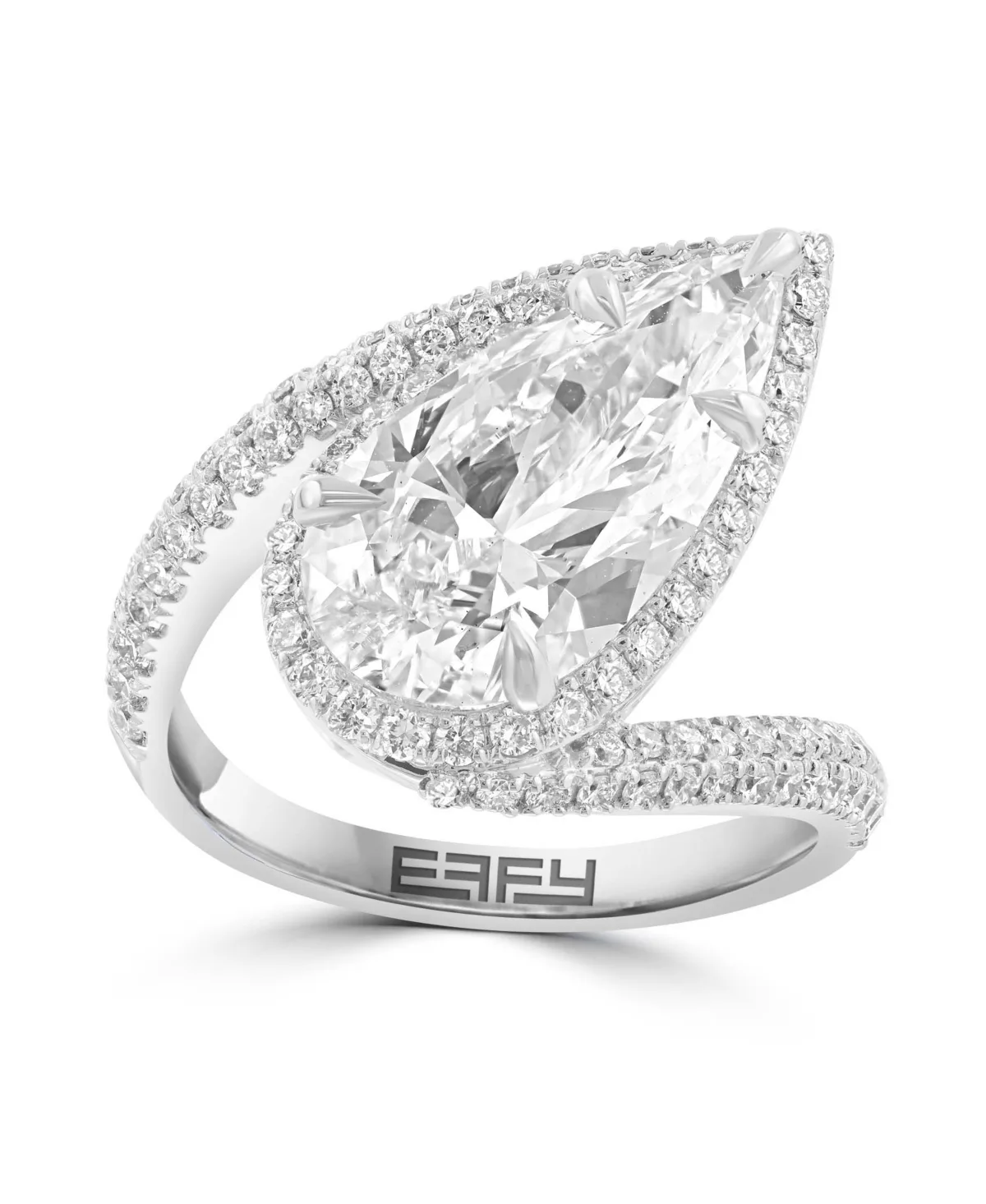 Certified Lab Grown Diamond Pear-Shaped Ring (4-3/4 ct. t.w.) in 14K White Gold