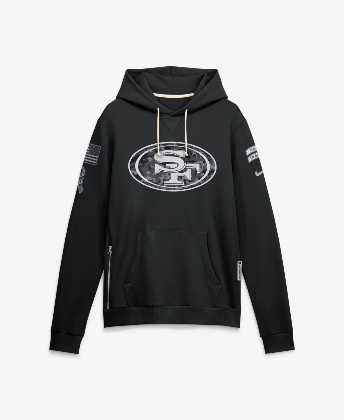 San Francisco 49ers 2026 Salute to Service Sideline Dri-Fit Pullover Hoodie by Nike