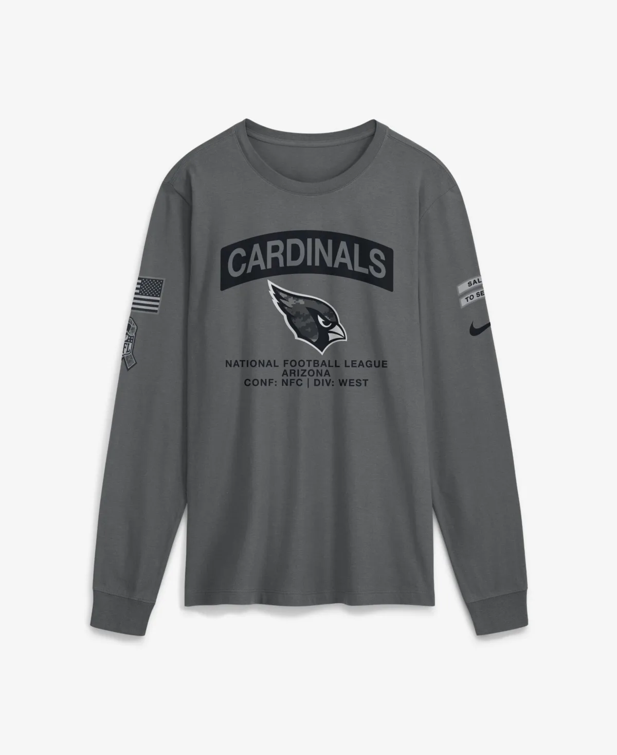 Arizona Cardinals 2026 Salute to Service Long Sleeve T-Shirt