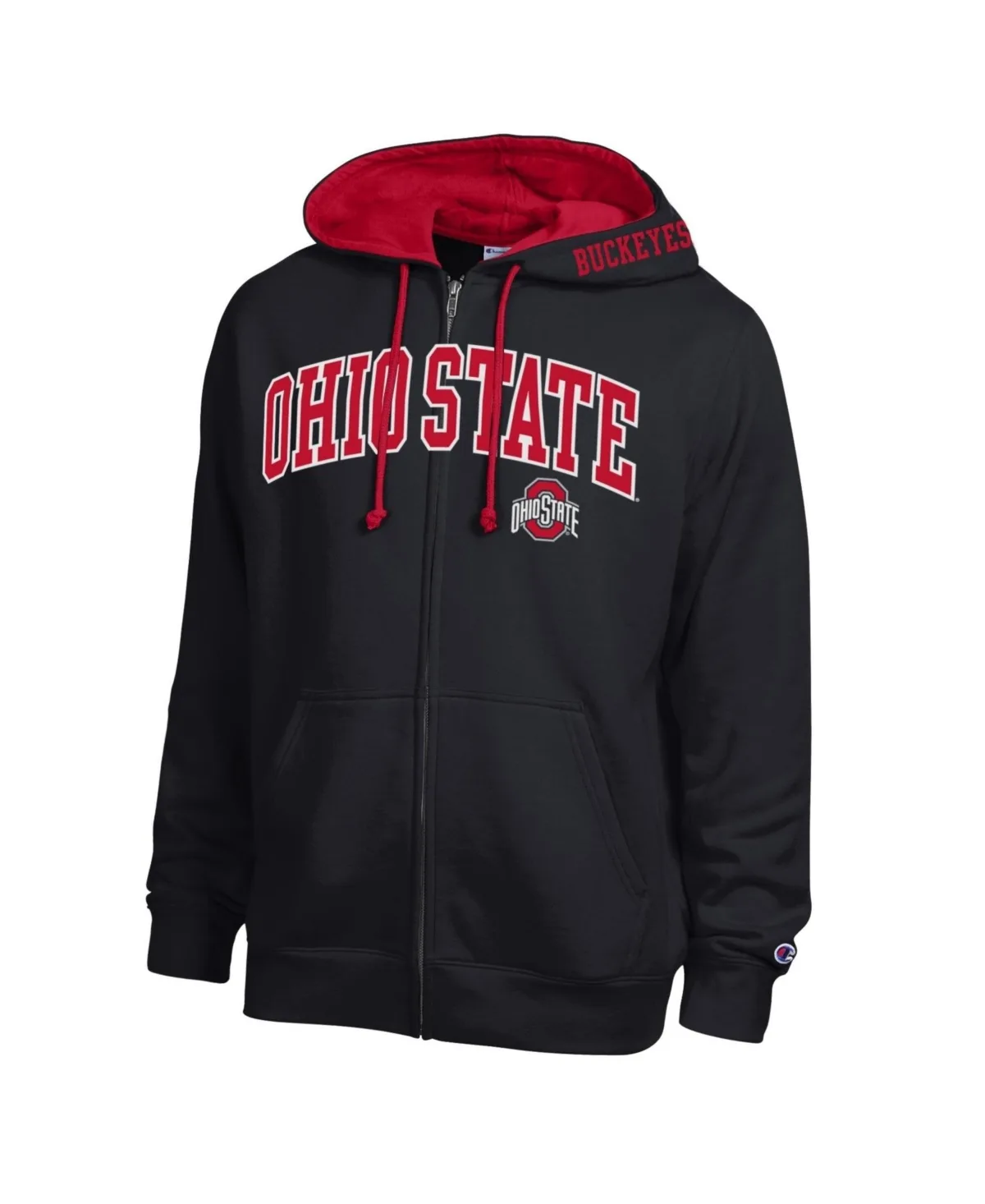 Ohio State Buckeyes Arch Logo Full-Zip Fleece Hoodie by Champion