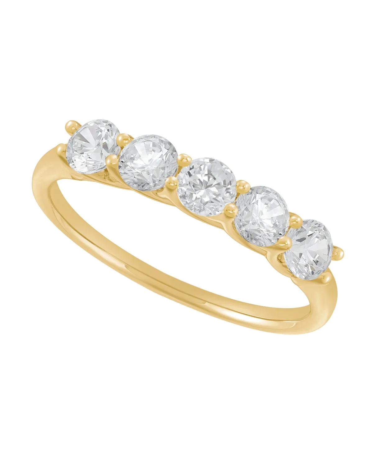 Diamond Round Band Ring (1.0 ct. t.w.) in 10k Yellow Gold by Macy's
