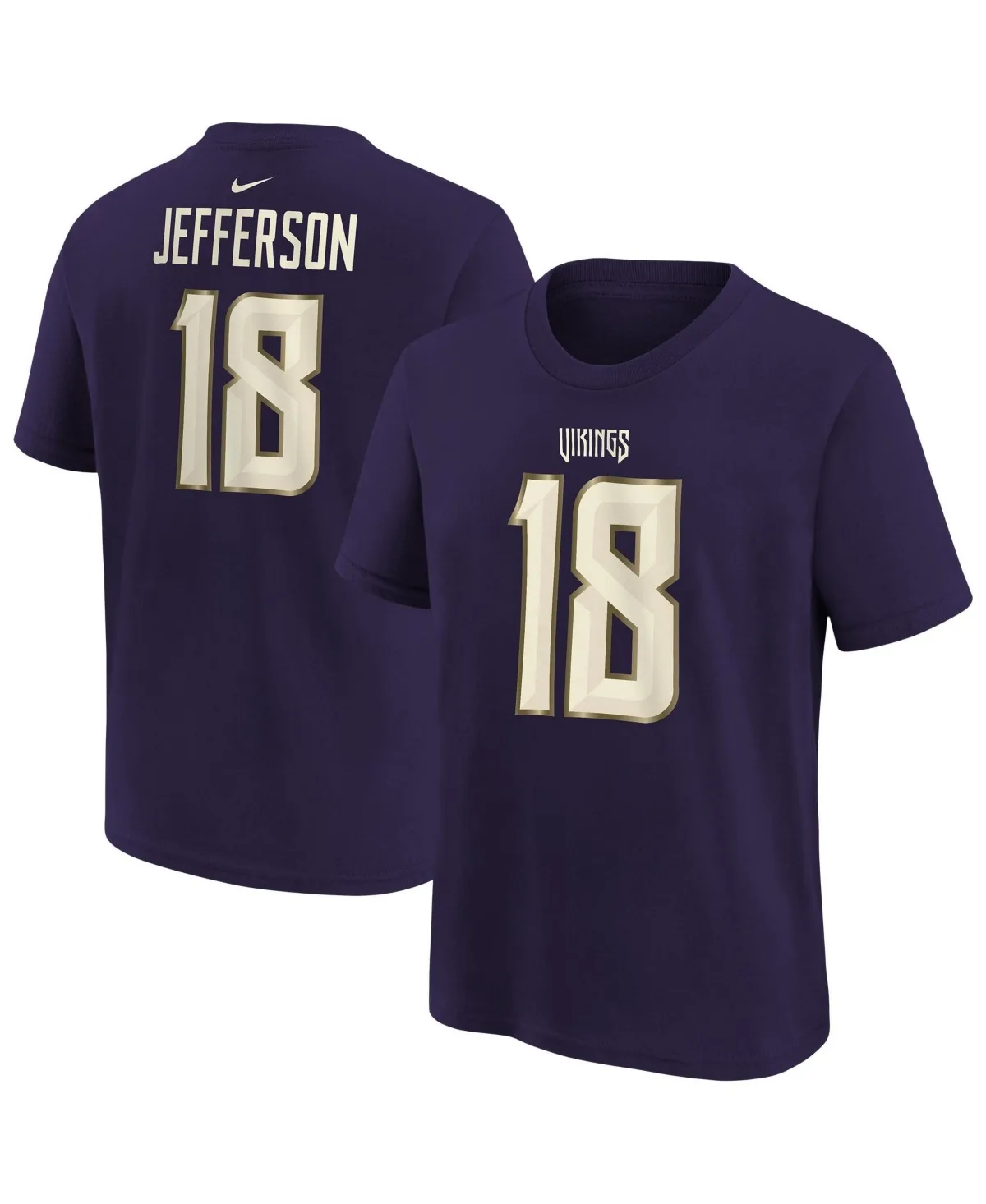Justin Jefferson Minnesota Vikings 2026 Rivalries Collection Name & Number T-Shirt by Nike