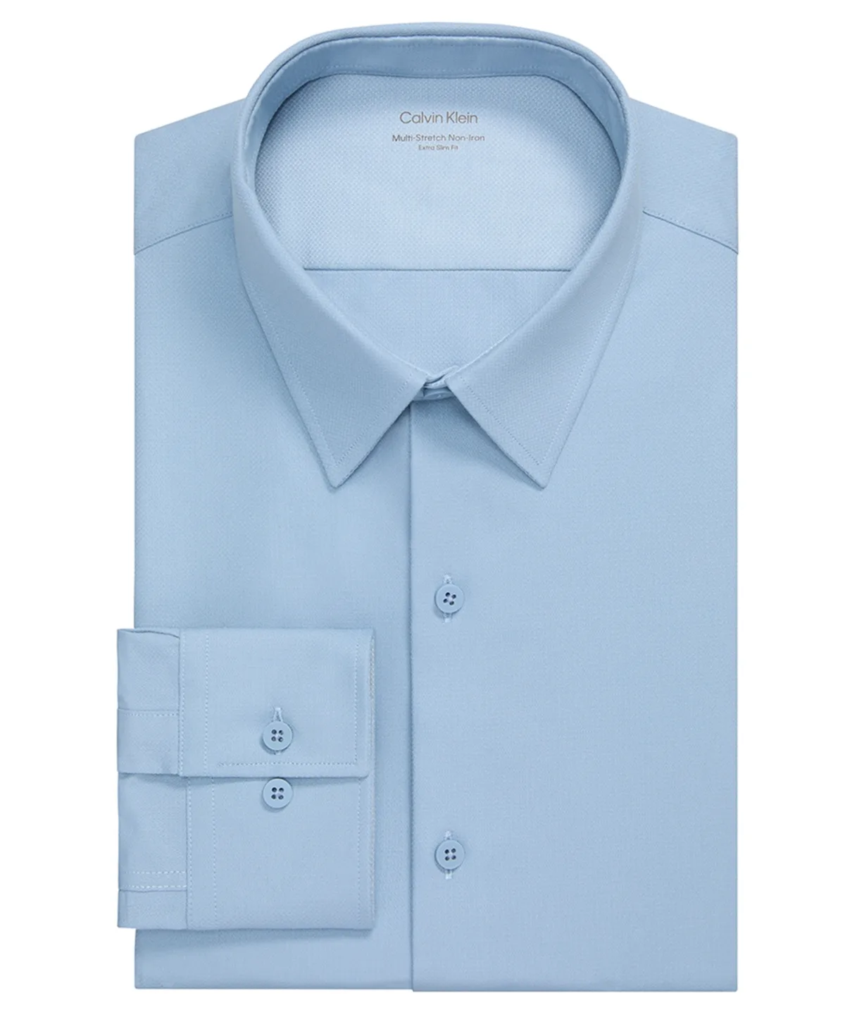 Non-Iron Slim-Fit Stretch Dress Shirt by Calvin Klein