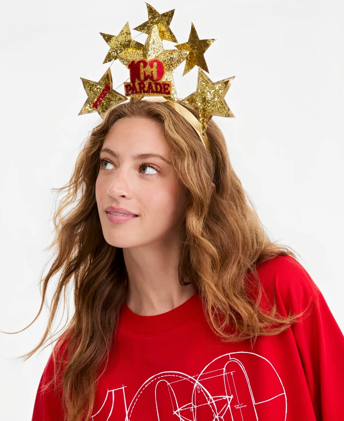100th Thanksgiving Day Parade Red Stars Glitter Headband by Macy's