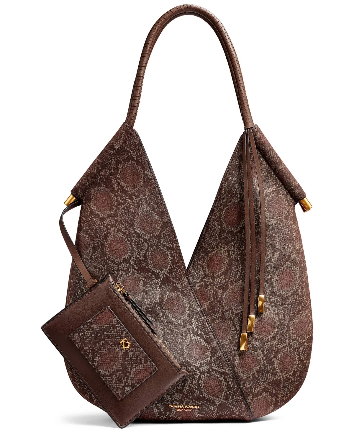 Baldwin Small Detachable Pouch Magnetic Shoulder Handbag by Donna Karan New York