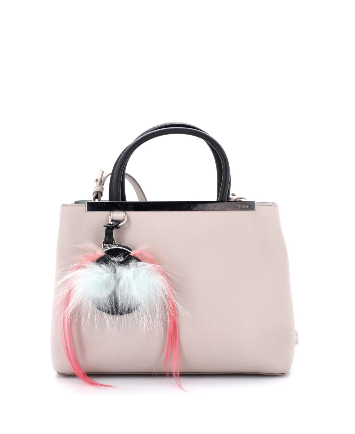 Pre-Owned Fendi Petite 2Jours Monster Mirror Bag Leather by FENDI