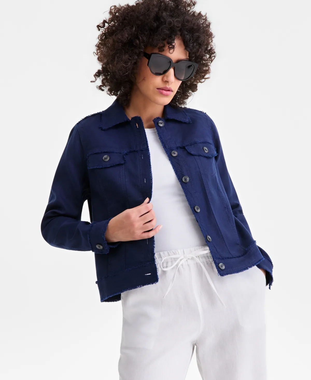 100% Linen Jacket by Charter Club