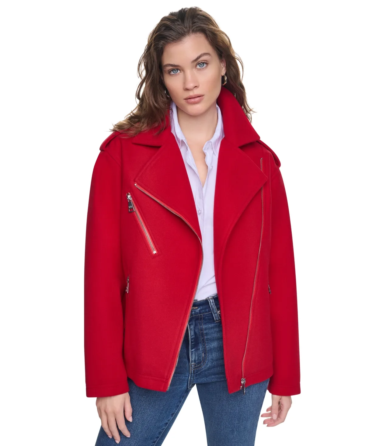 Asymmetrical Moto Jacket by DKNY