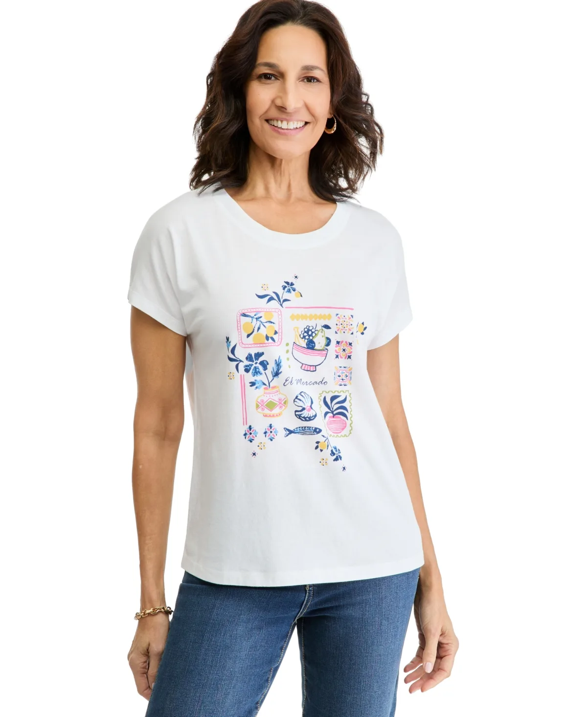 Graphic Crewneck T-Shirt by Style & Co