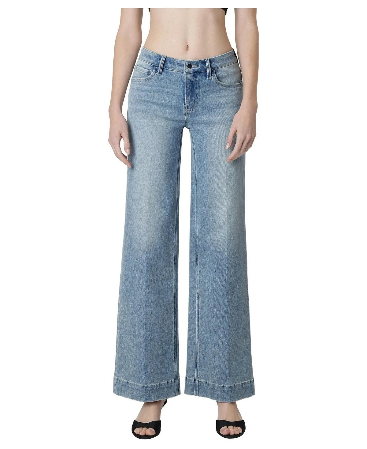 Unrivaled Mid-Rise Wide-Leg Trouser-Hem Jeans