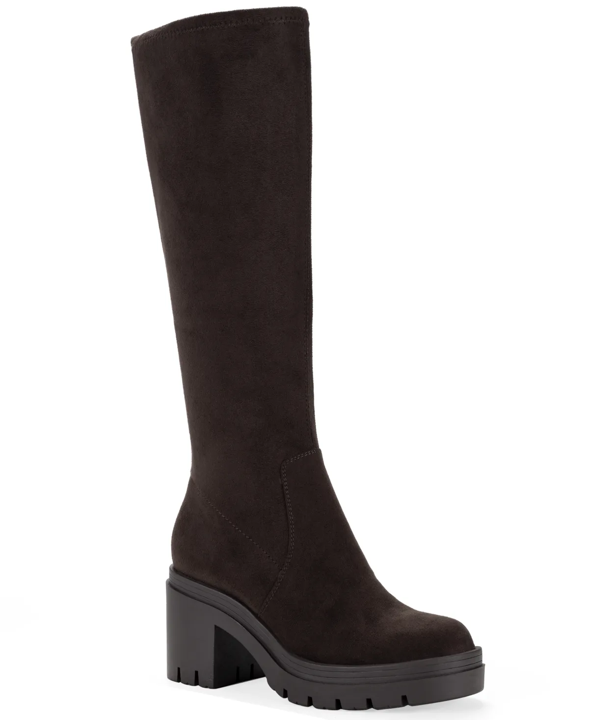 Varvaara Block Heel Round Toe Tall Boots by Wild Pair