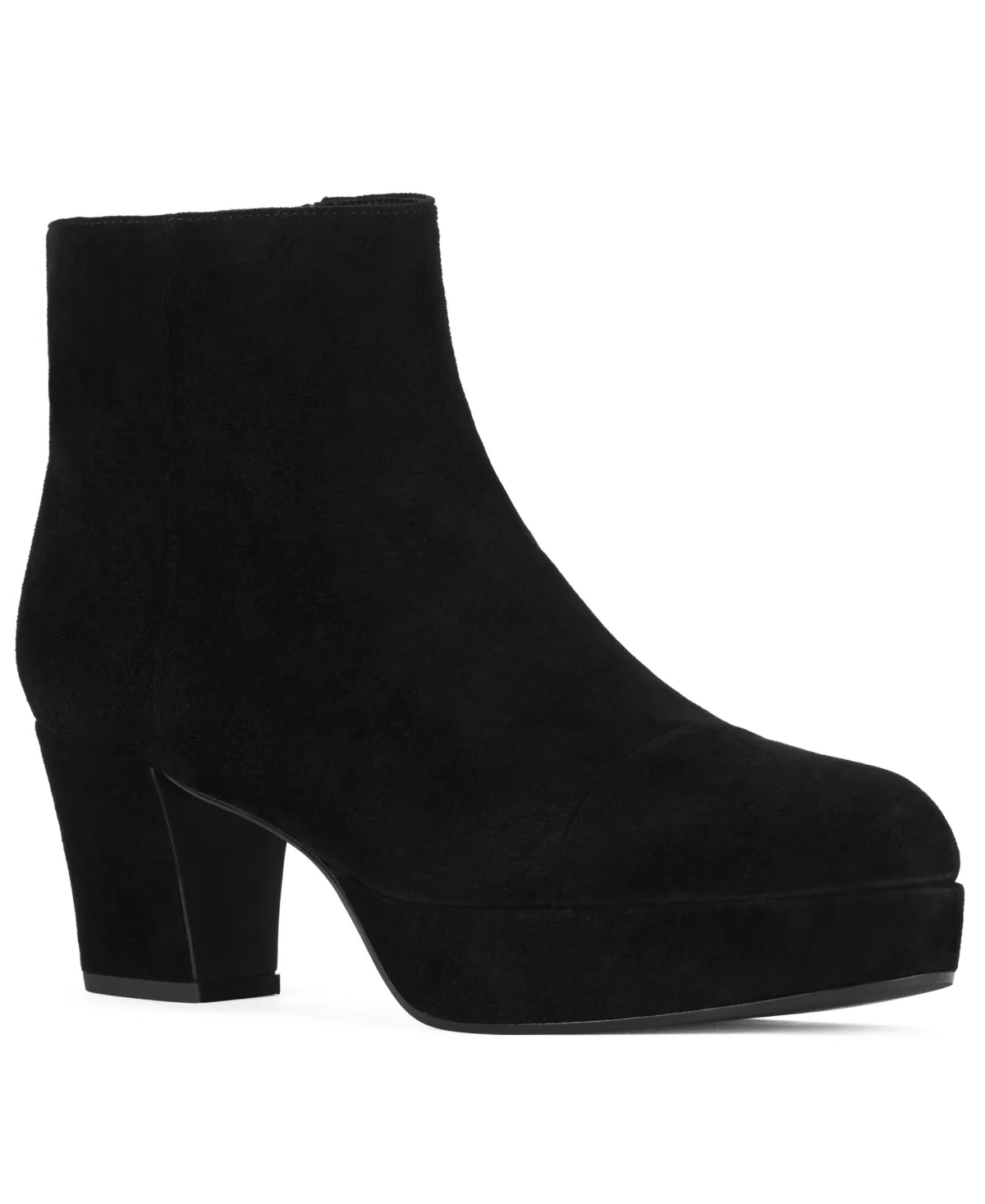 Livre Platform Block-Heel Suede Booties by Jeffrey Campbell