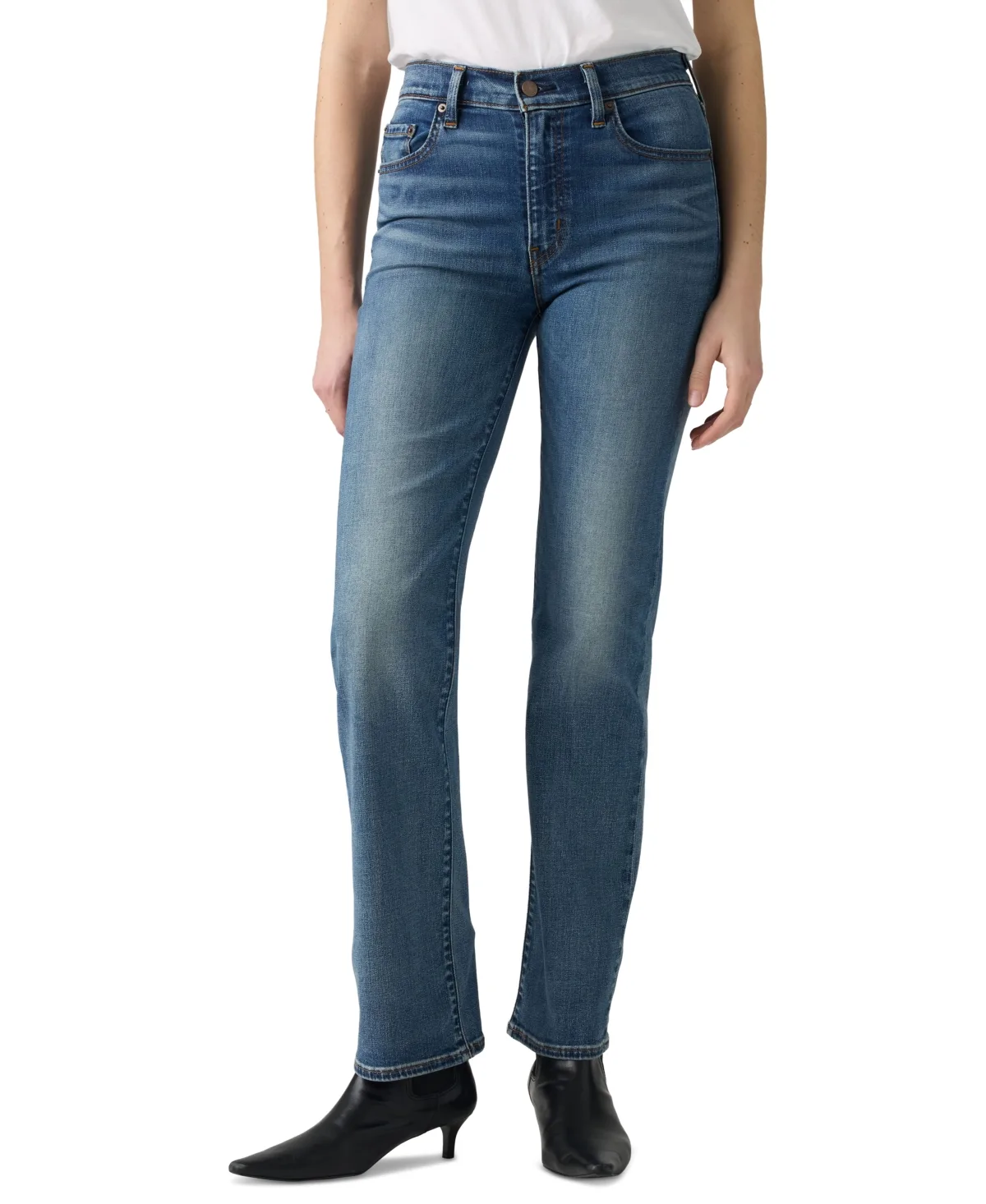 723 High-Rise Straight-Leg Stretch Jeans by Levi's
