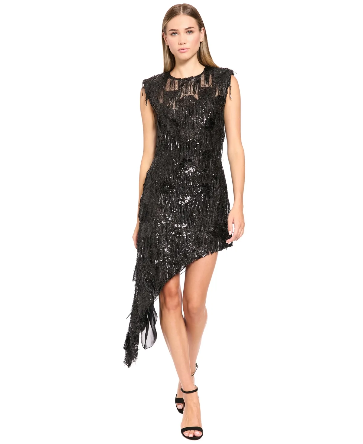Sequin High-Low Hemline Dress