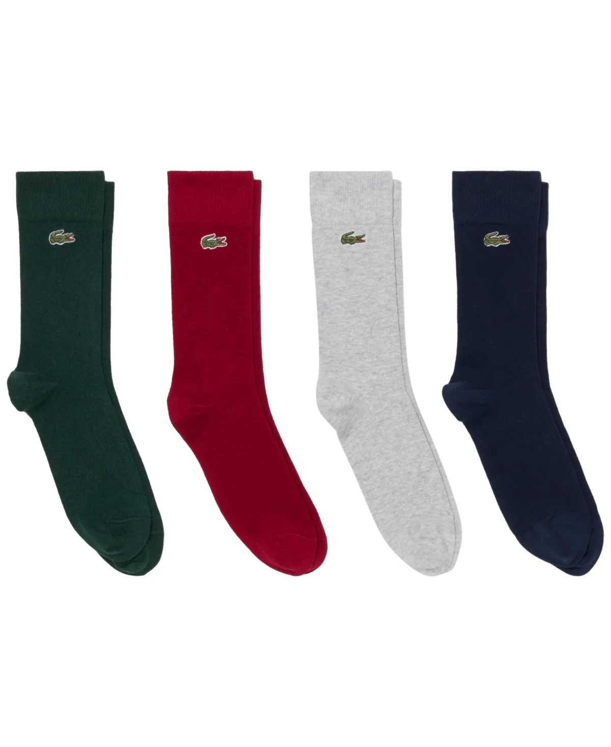 Ribbed Cotton-Blend Athletic Crew Socks, 4-Pack by Lacoste