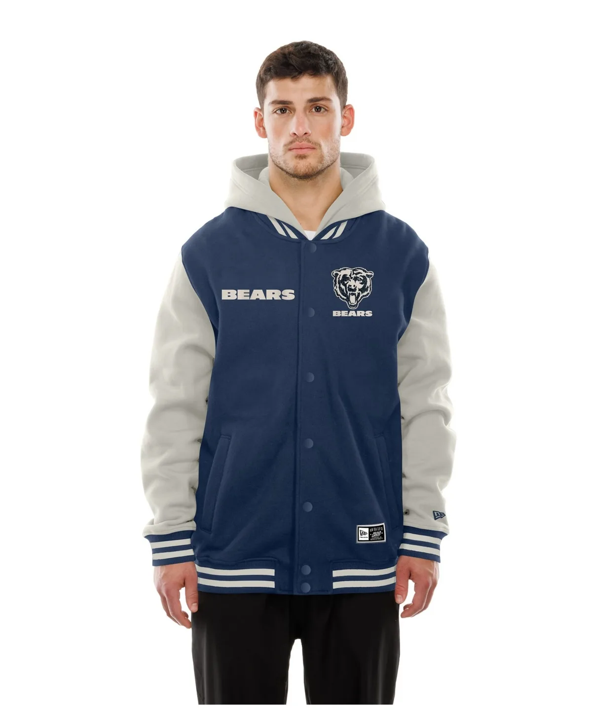 Chicago Bears Full-Snap Fleece Hooded Jacket by New Era
