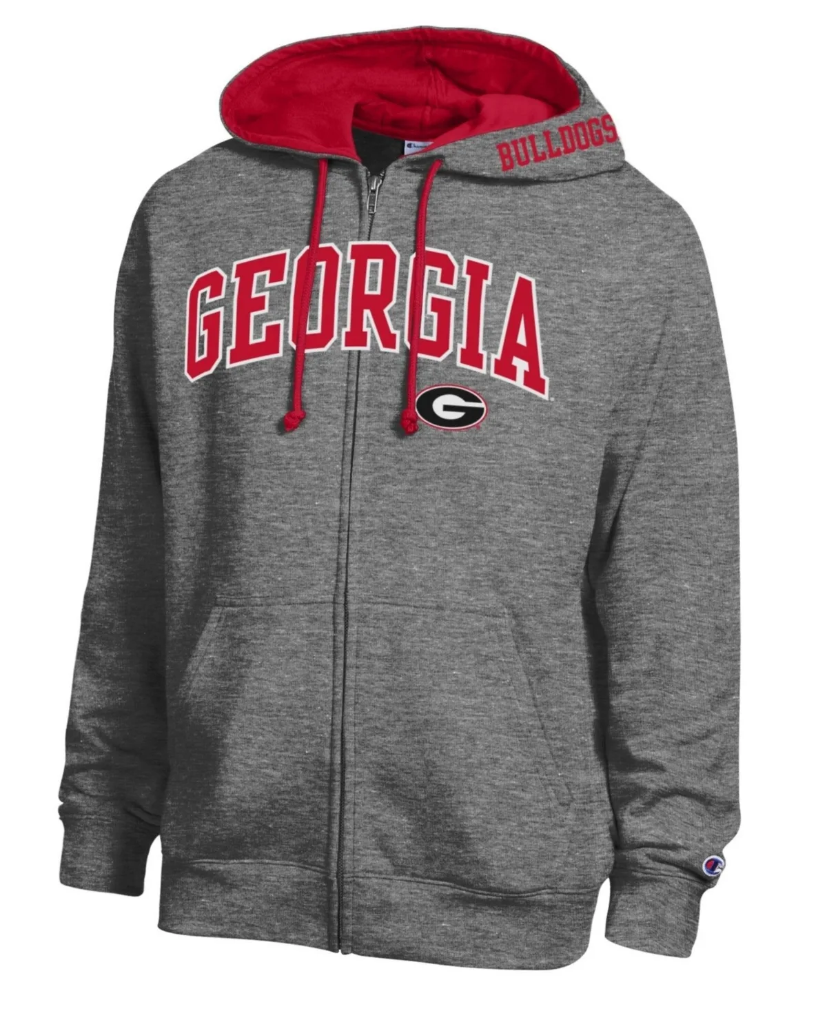 Georgia Bulldogs Arch Logo Full-Zip Fleece Hoodie by Champion
