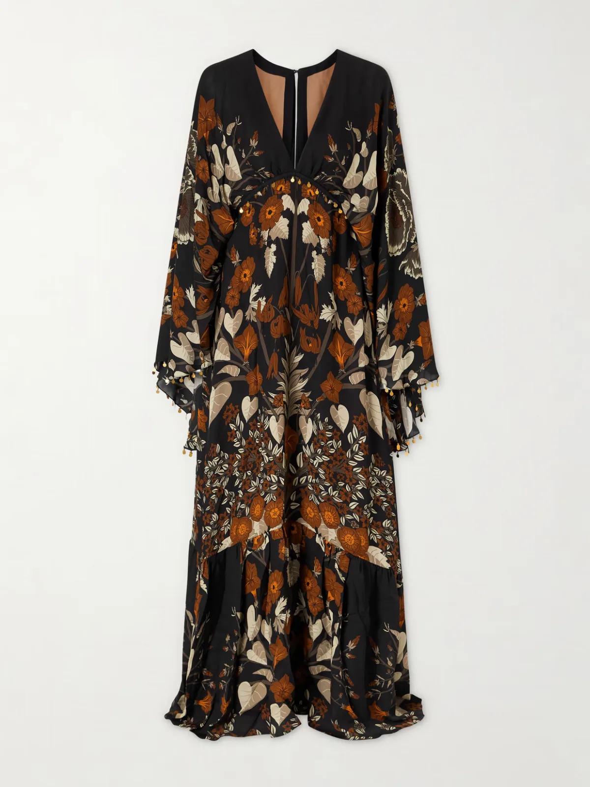 - Wildflower Rites Printed Silk-georgette Maxi Dress -