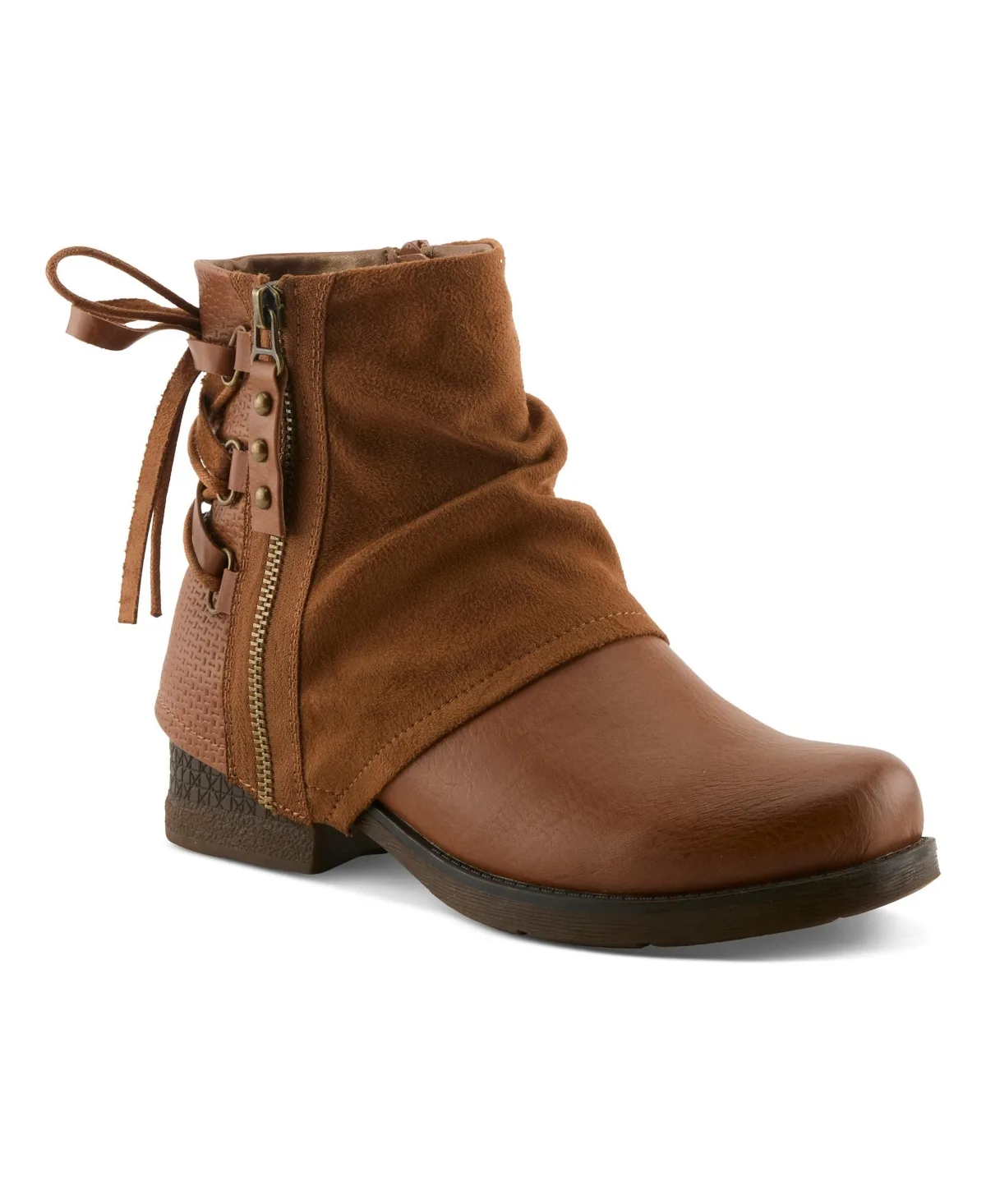 Maxilus Microsuede Moto Ankle Boot with Zipper by Patrizia