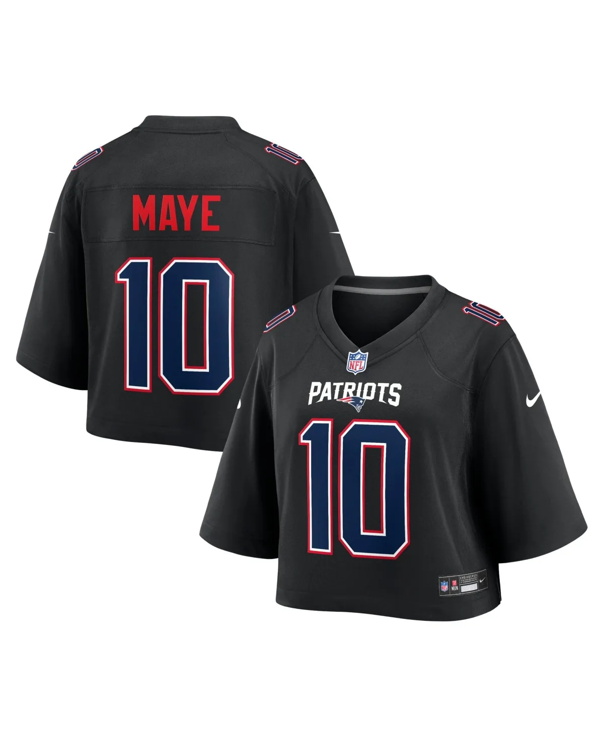 Drake Maye New England Patriots Cropped Fashion Game Jersey