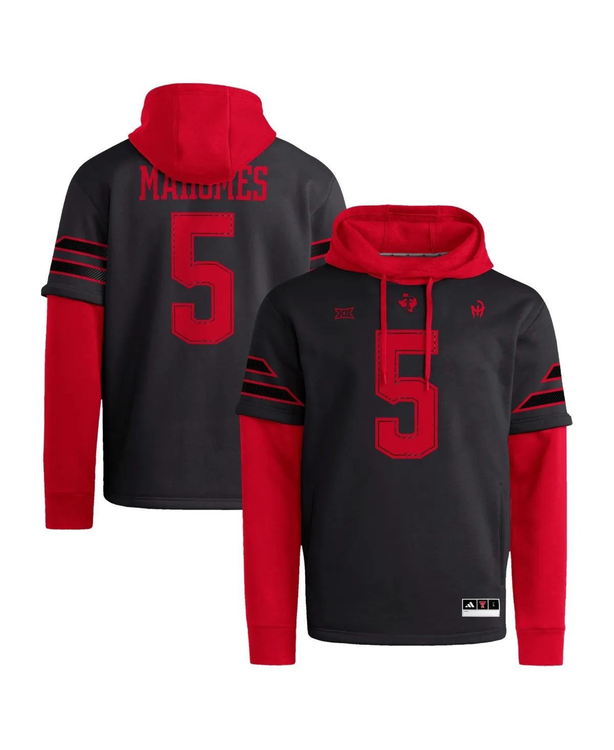 Patrick Mahomes Texas Tech Red Raiders Lets Ride Jersey Hoodie by adidas