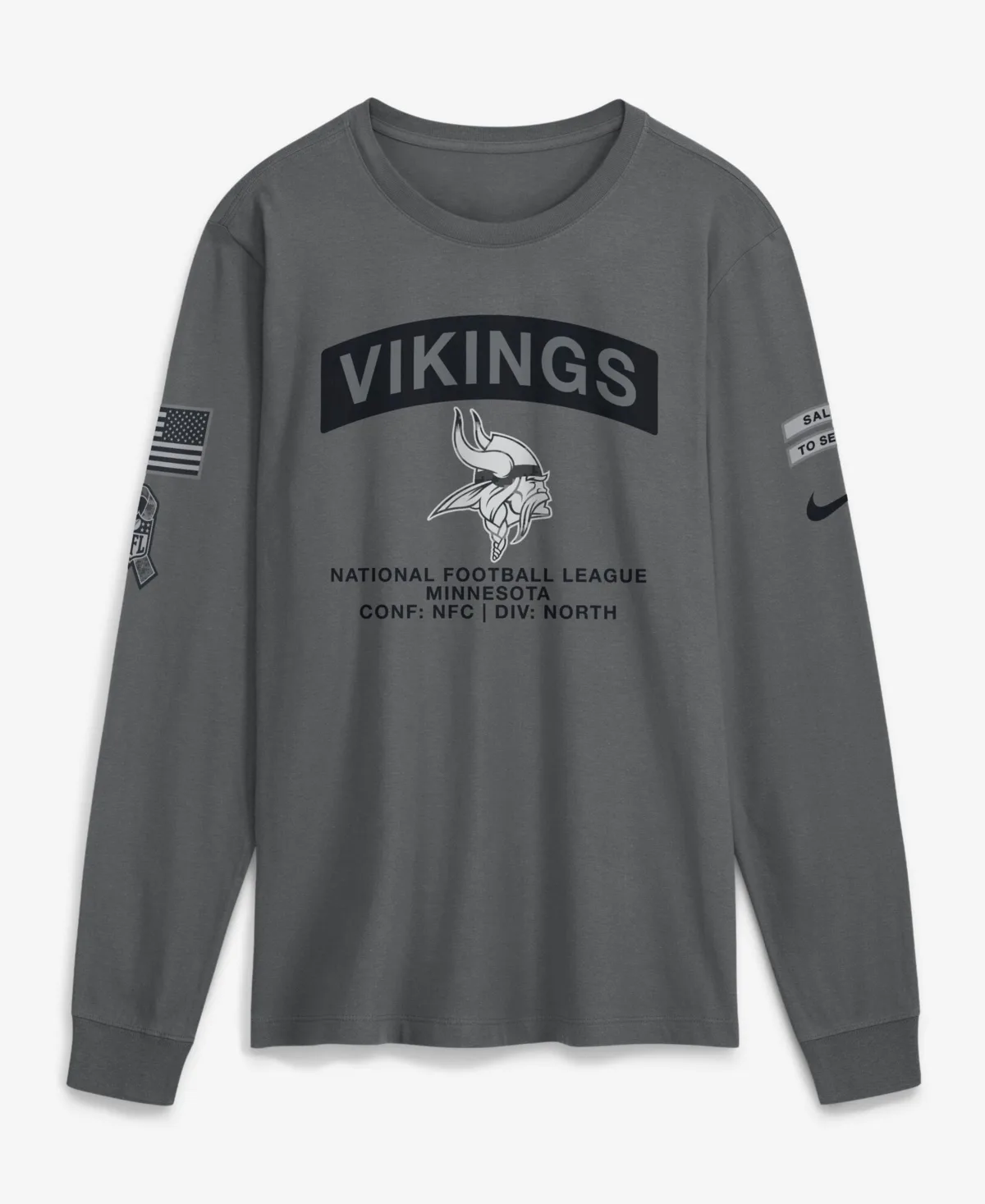 Minnesota Vikings 2026 Salute to Service Long-Sleeves T-Shirt