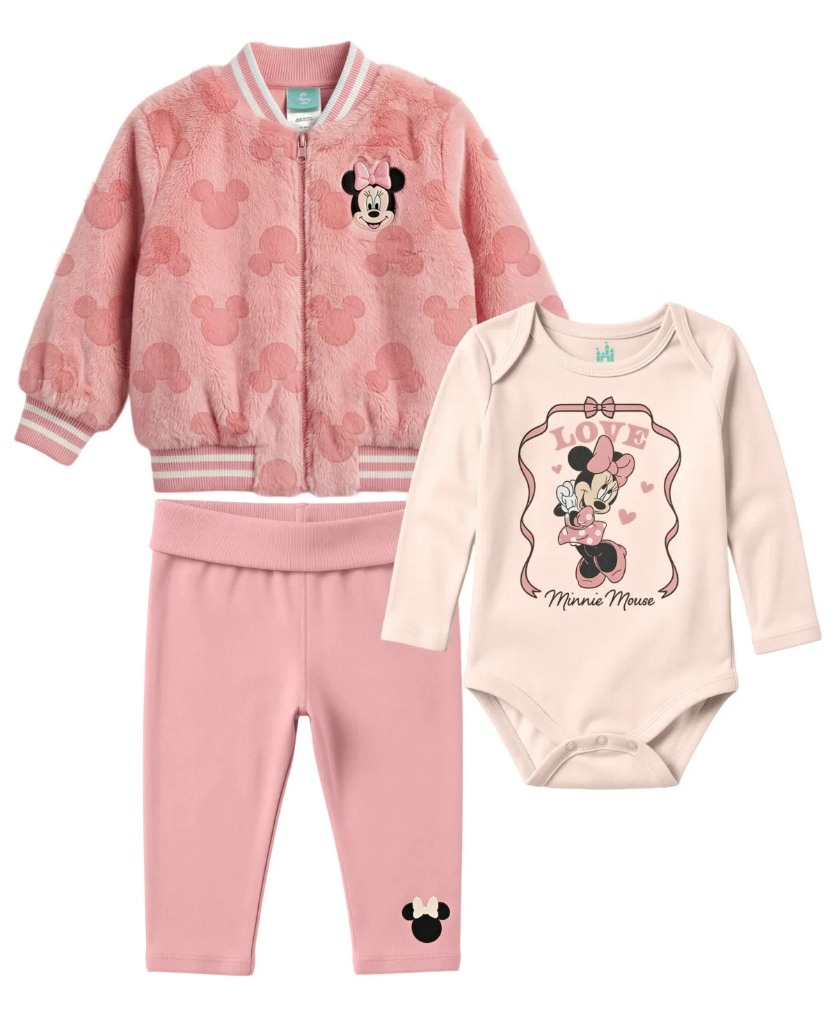Minnie Mouse Faux-Fur Long-Sleeve 3-Piece Set by Disney