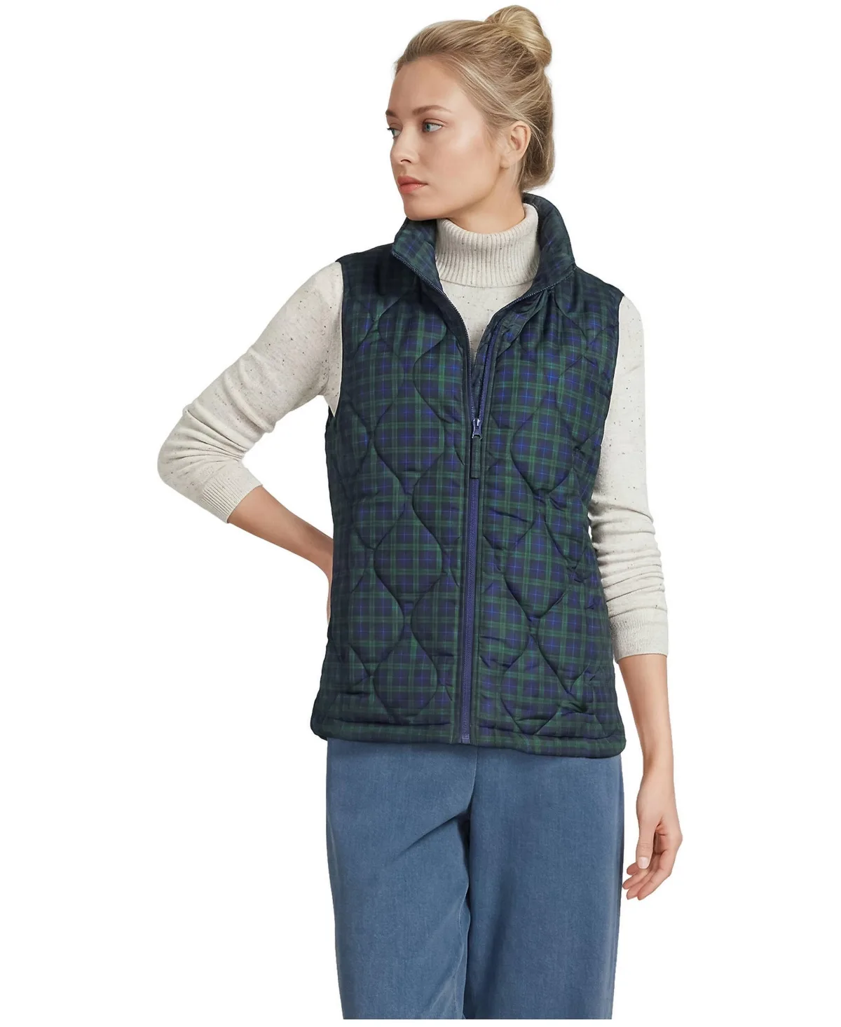 Print FeatherFree Quilted Insulated Vest