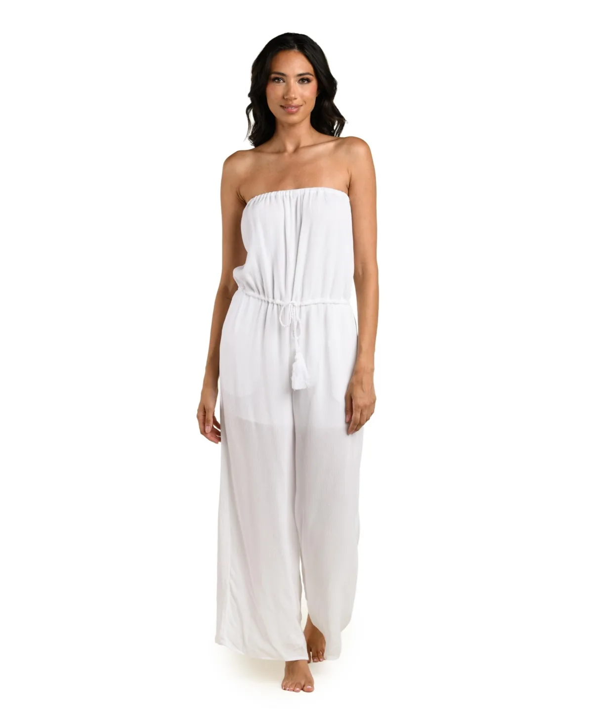 Crinkle Charm Halter Jumpsuit by La Blanca