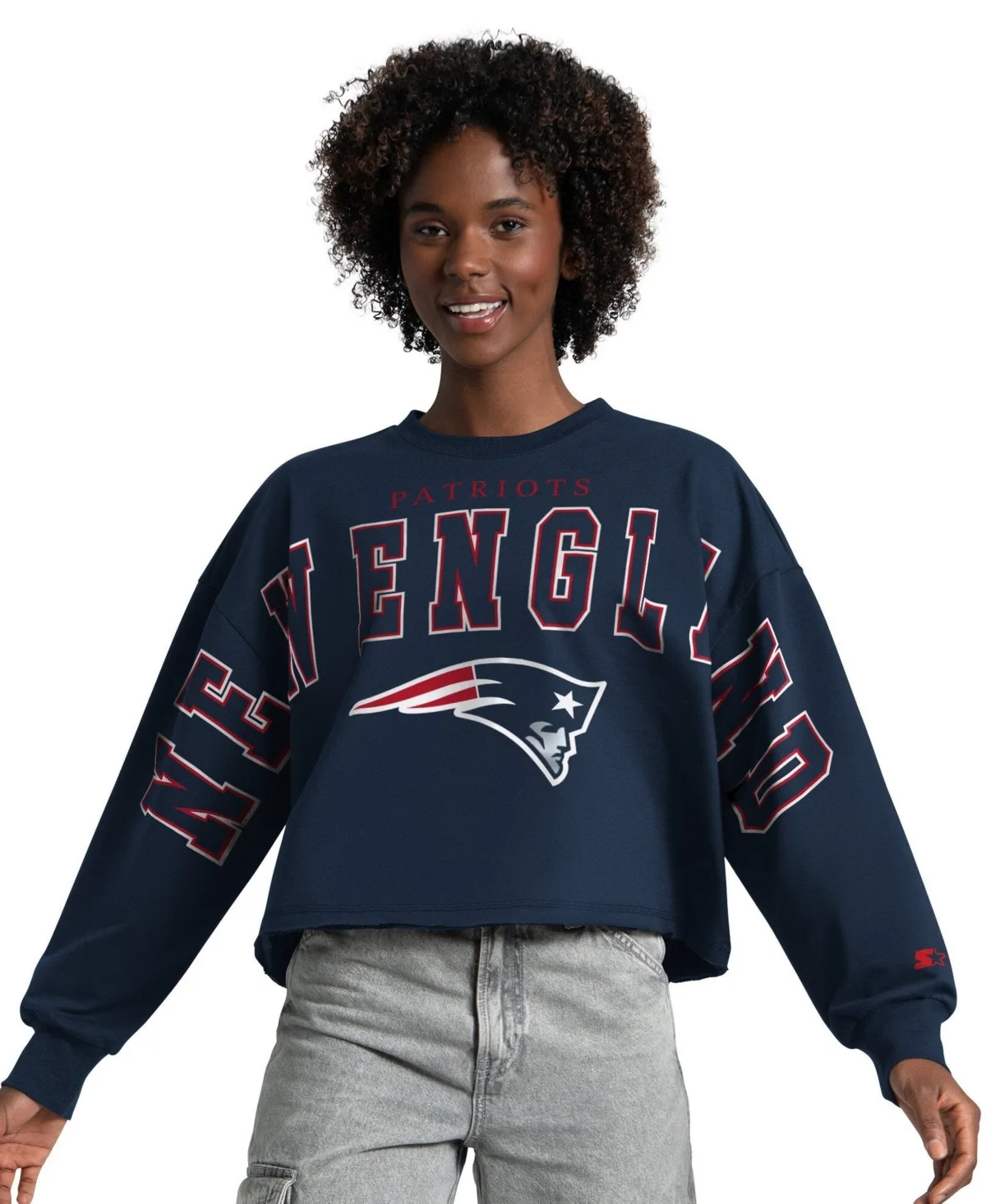 New England Patriots Bleachers Cropped Sweatshirt