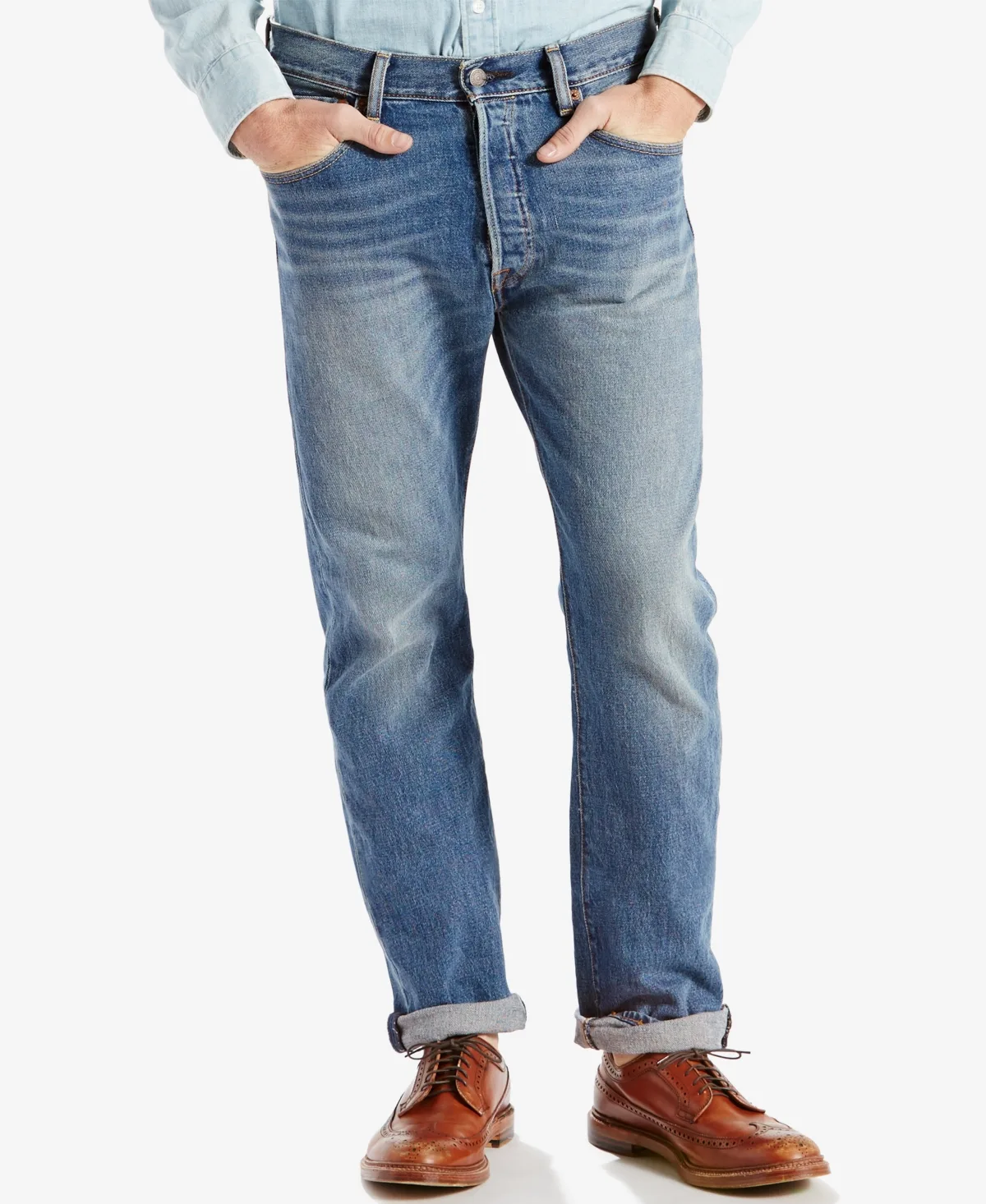 501 Original Fit Button Fly Stretch Jeans by Levi's