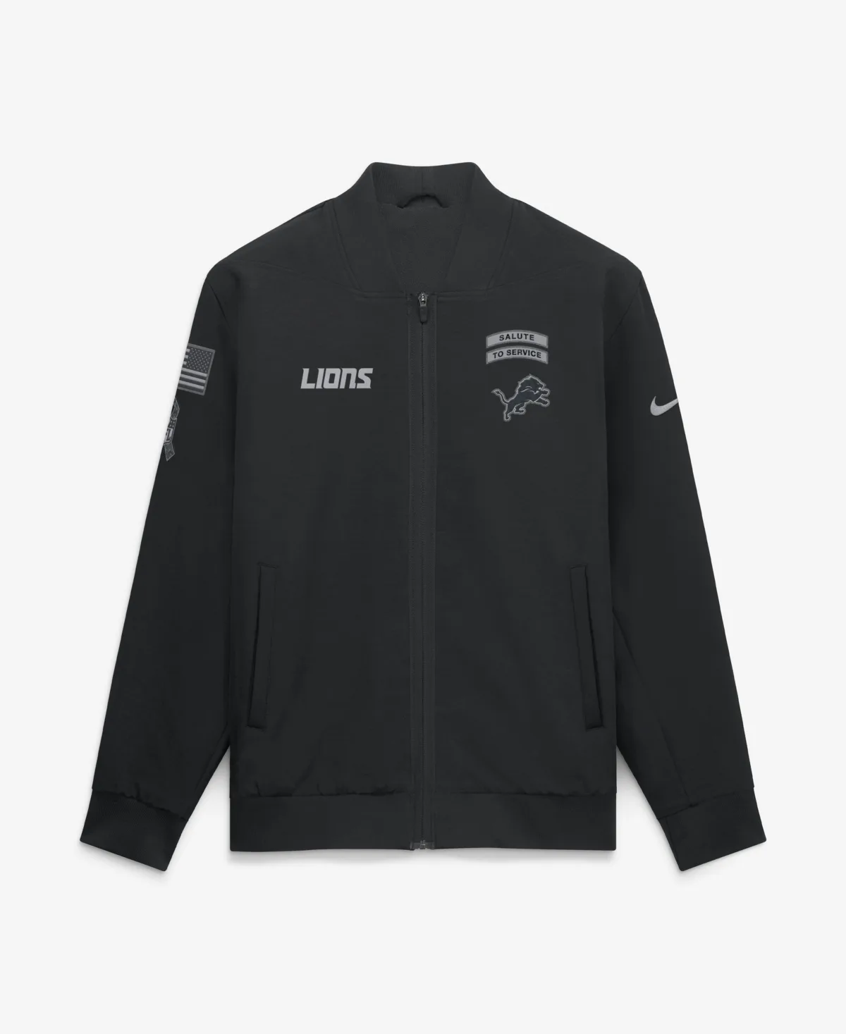 Detroit Lions 2026 Salute to Service Sideline Full-Zip Bomber Jacket by Nike